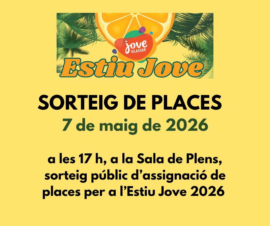 Resultat del sorteig p&uacute;blic d'assignaci&oacute; de places per a l'Estiu Jove