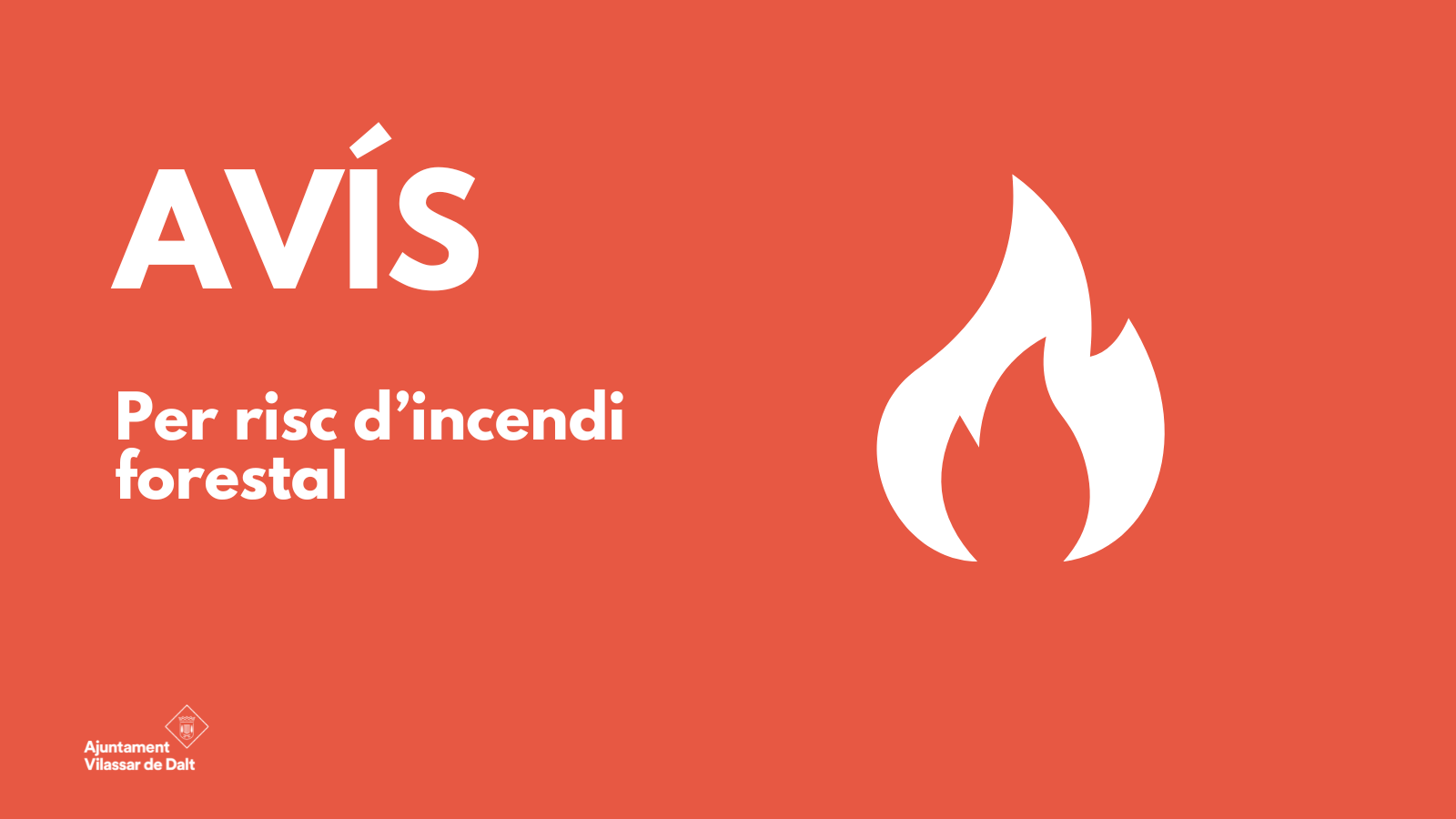 Vilassar, en fase de prealerta per risc d'incendi forestal 